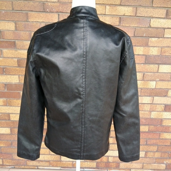 American Rag Cie Faux Leather Jacket Blk M - Picture 2 of 8